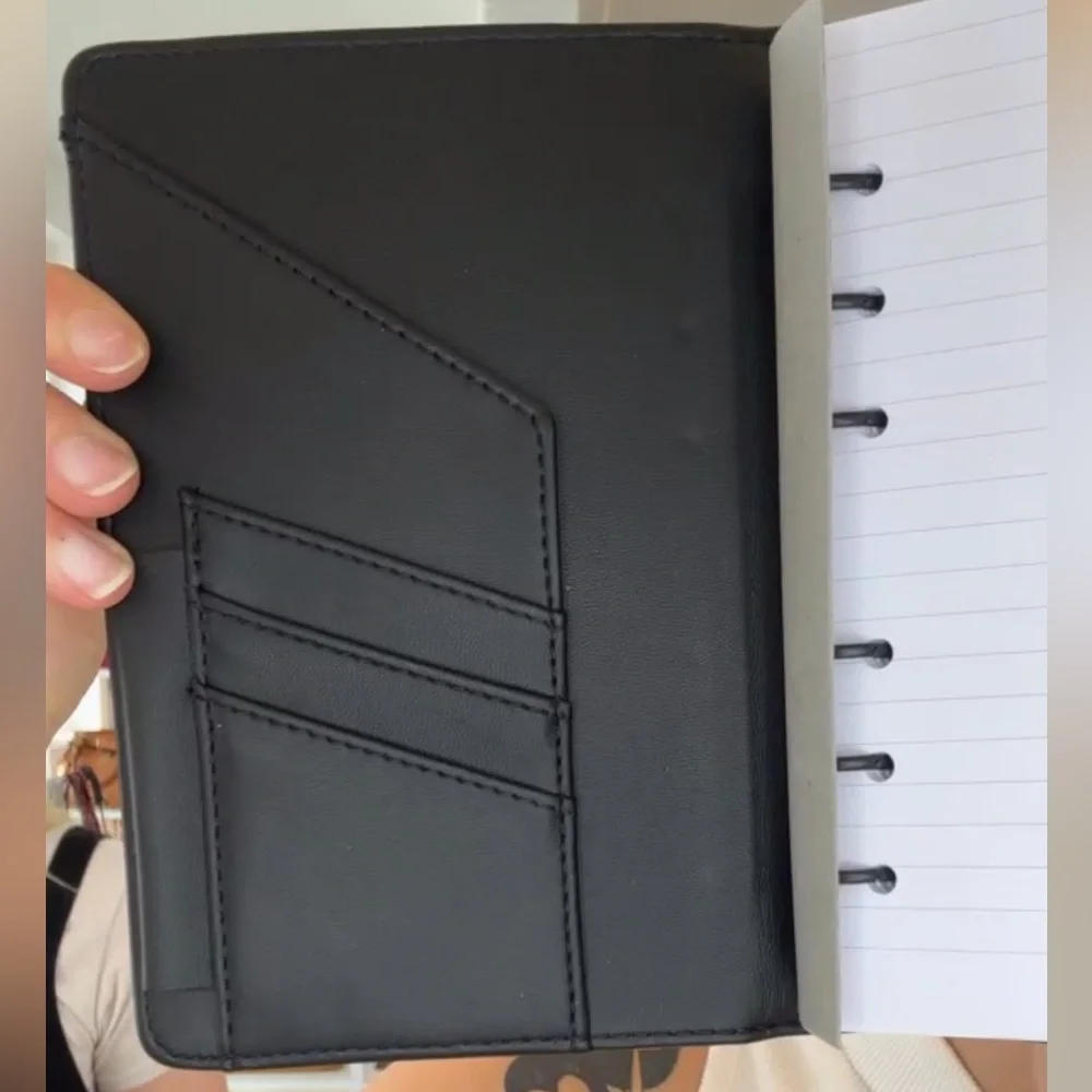 Auth Calfskin Dior Heart Leather Notebook Cover